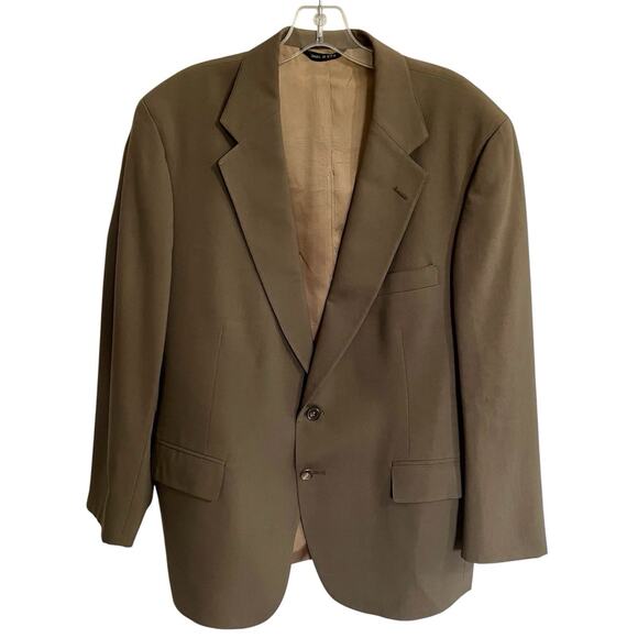 Ralph Lauren Polo University Club Mens 44R Blazer Brown Wool Two Button Vtg 80s - Picture 1 of 11